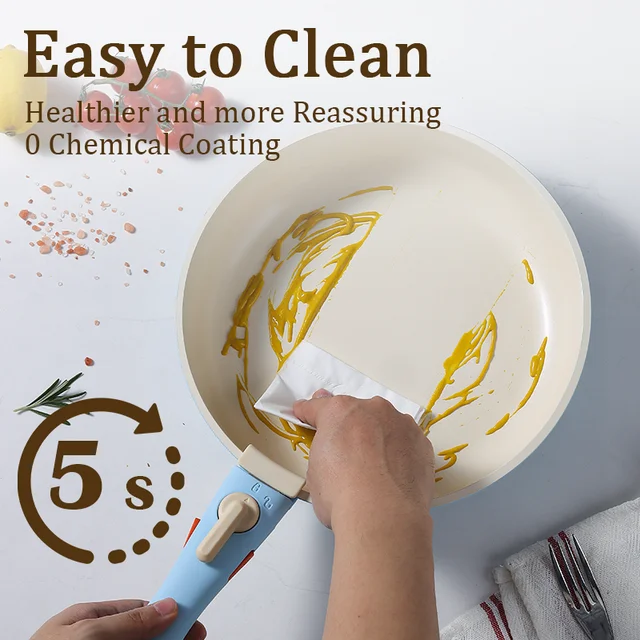 DONNOR Non-stick Cookware Set (Removable Handle),Induction Cooker Kitchen Cookware Set, RV Cookware Set,Oven and Dishwasher Safe 6