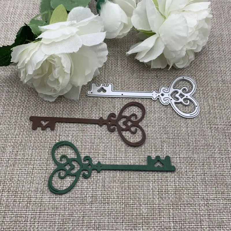 Vintage Liebe Schlüssel Metall Stanzformen Schablonen für DIY Scrapbooking dekorative Handwerk Stanzschablone Form