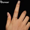 BAMOER Moissanite White Gold Plated Adjustable Ring 925 Sterling Silver Exquisite Open Ring for Women Fine Jewelry Gift 5