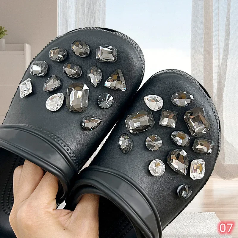 Luxury Rhinestone Pearl Croc Charms Designer DIY Gem Shoes