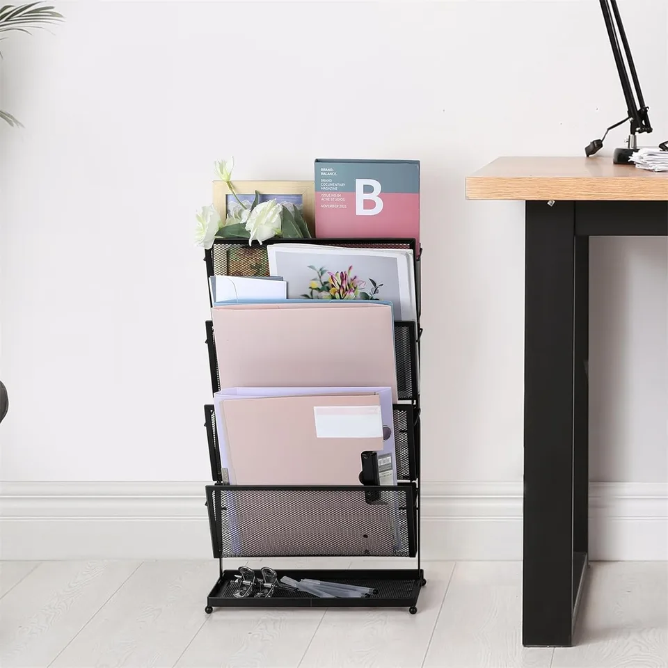 Vertical File Organizer Desktop Storage Solution