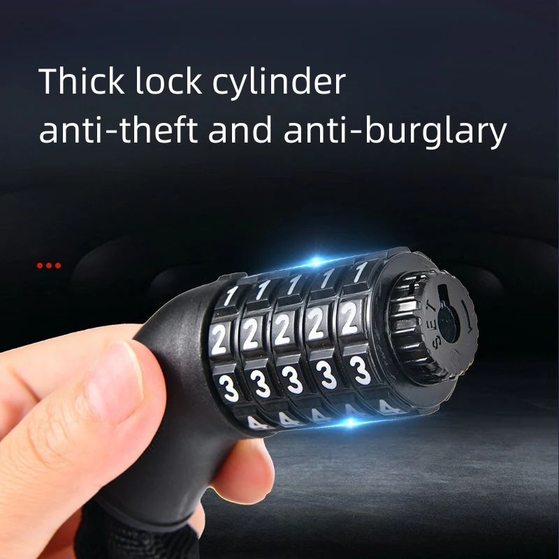 Motorcycle electric car combination lock chain lock bicycle anti-theft lock portable chain lock mountain bike bicycle locks_voghion.com