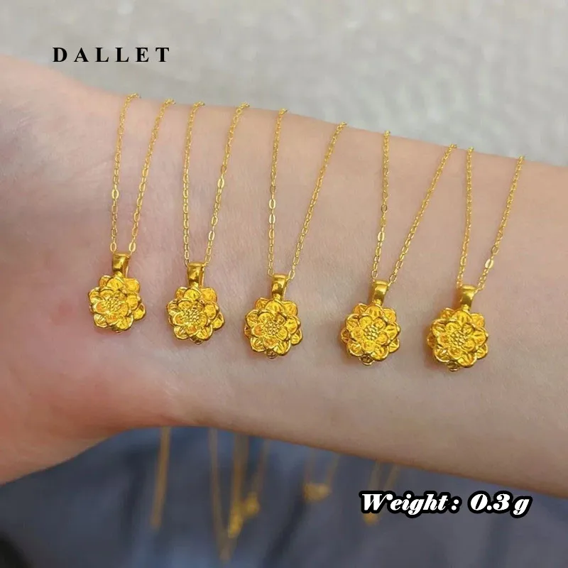 24k Gold Ladies Gold Chain With Locket Price DALLET 999 Pure Gold