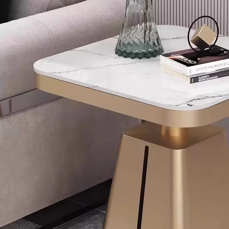 Tavolino semplice in metallo quadrato Glam per soggiorno - immagine 4