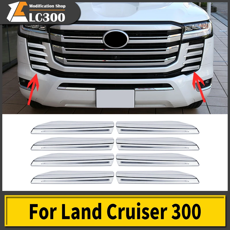 

For 2022 2021 Toyota Land Cruiser 300 Lc300 VXR GXR Front Grille Exterior Accessories Bumper Decoration Chrome Body Kit Tuning