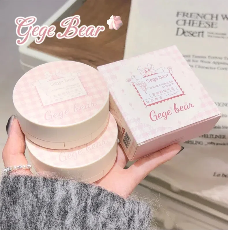 2 In 1 Double Layer Air Cushion Makeup Pressed Powder Long Lasting Foundation Cream Face Oil Control BB Cream Whitening Cosmetic