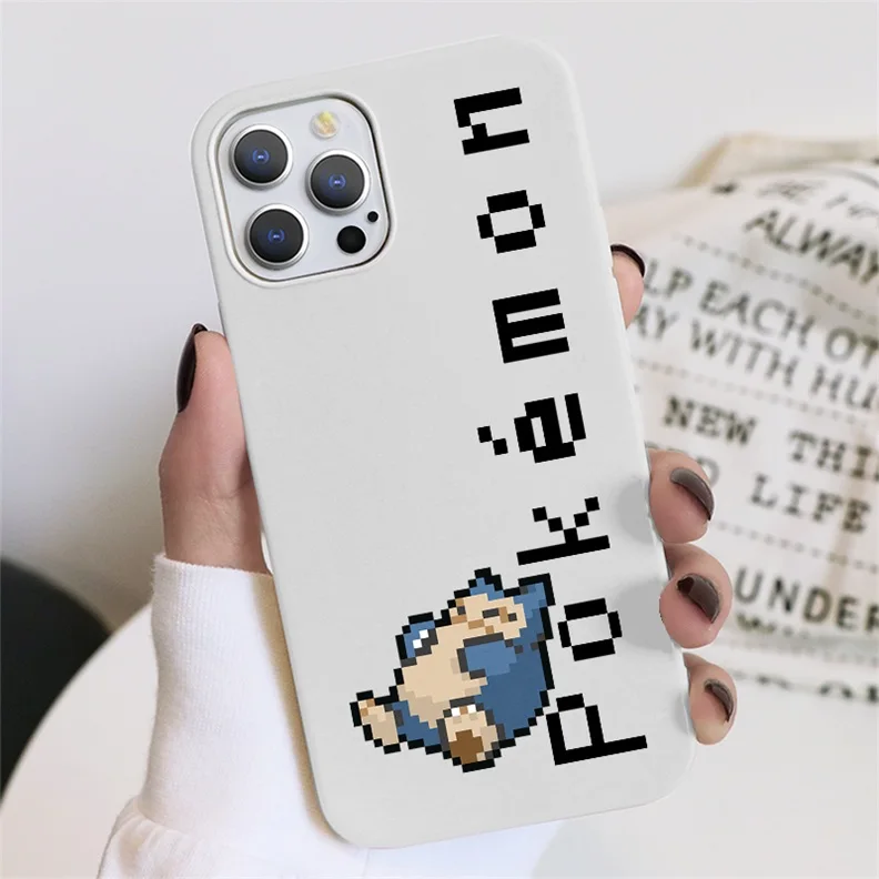 Anime Pokemon Pikachu Case For iPhone 12 13 Mini 11 Pro 7 8 6s Plus X XR XS Max SE3 2022 SE 2021 Cute Cartoon Silicone TPU Funda iphone 13 mini mobile phone cases