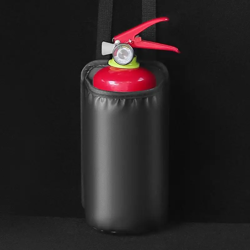 Fire Extinguisher Bag For Car Trunk PU leather Storage Fire Extinguisher Mount Holder Storage Bag For Seat Easy Installation