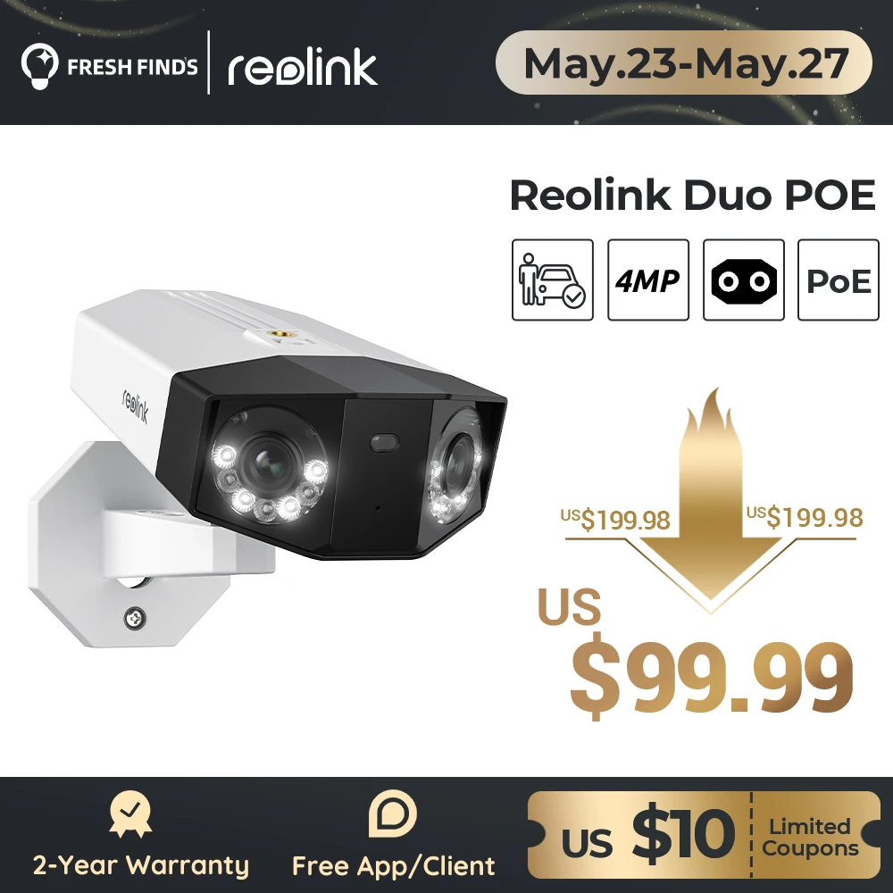 Câmera de vigilância externa POE 2K – Reolink