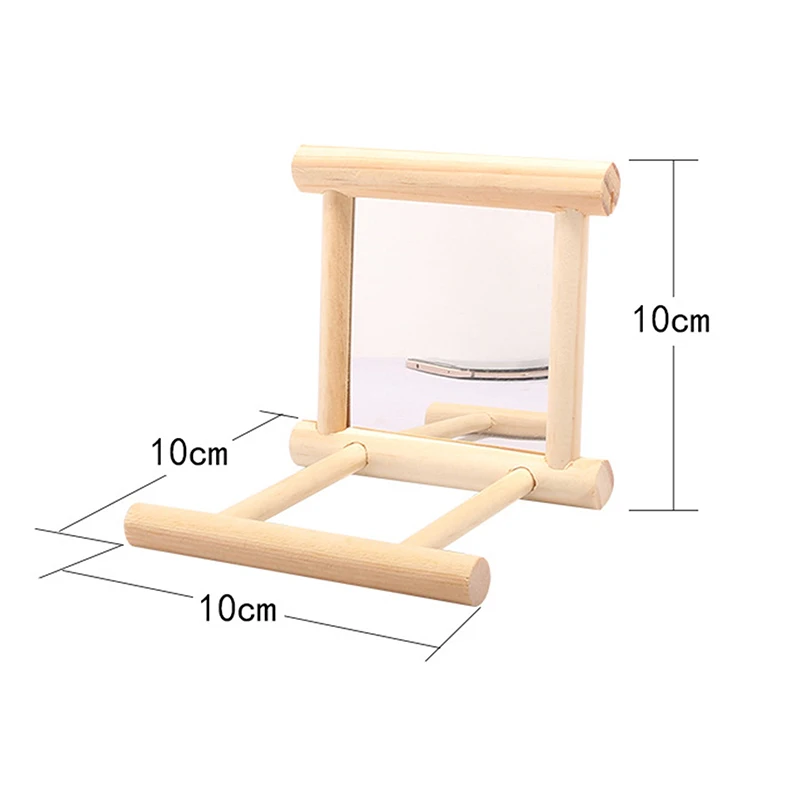 Title 5, Bird Mirror Wooden Interactive Play Toy With Pe...