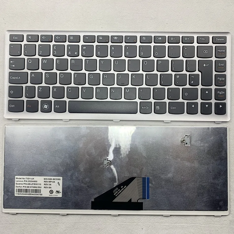 

Клавиатура для ноутбука Lenovo IdeaPad 25204950 U310 с рамой и британской раскладкой