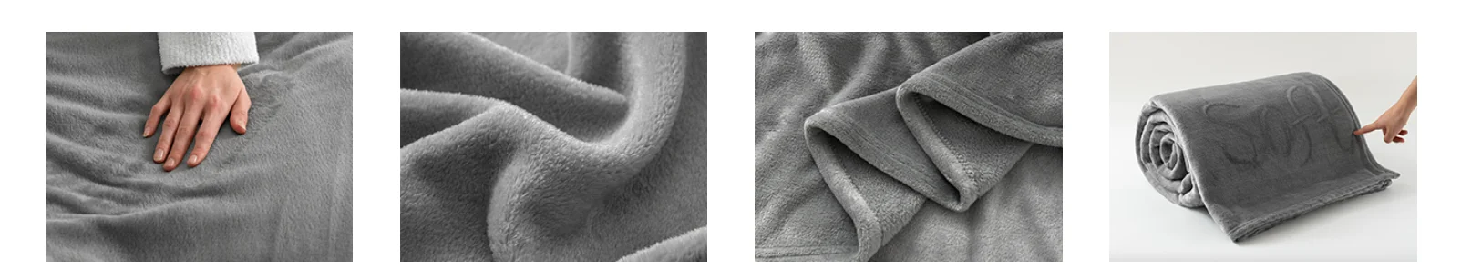 Good Nite Kuscheldecke Flauschige Fleece Tagesdecke für Erwachsene, Weiche Sofadecke, Warm & Maschinenwaschbar, Schwarz – Detail 3