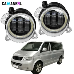 30W Fog Light Car LED Angel Eye Fog Daytime Running Lamp DRL For Volkswagen VW Multivan T5 2003 2004 2005 2006 2007 2008 2009
