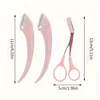 3-Piece Eyebrow Trimmer Set, Precision Trimming Scissors, Curved Eyebrow Trimmer And Comb - For On-The-Go Eyebrow Grooming 2