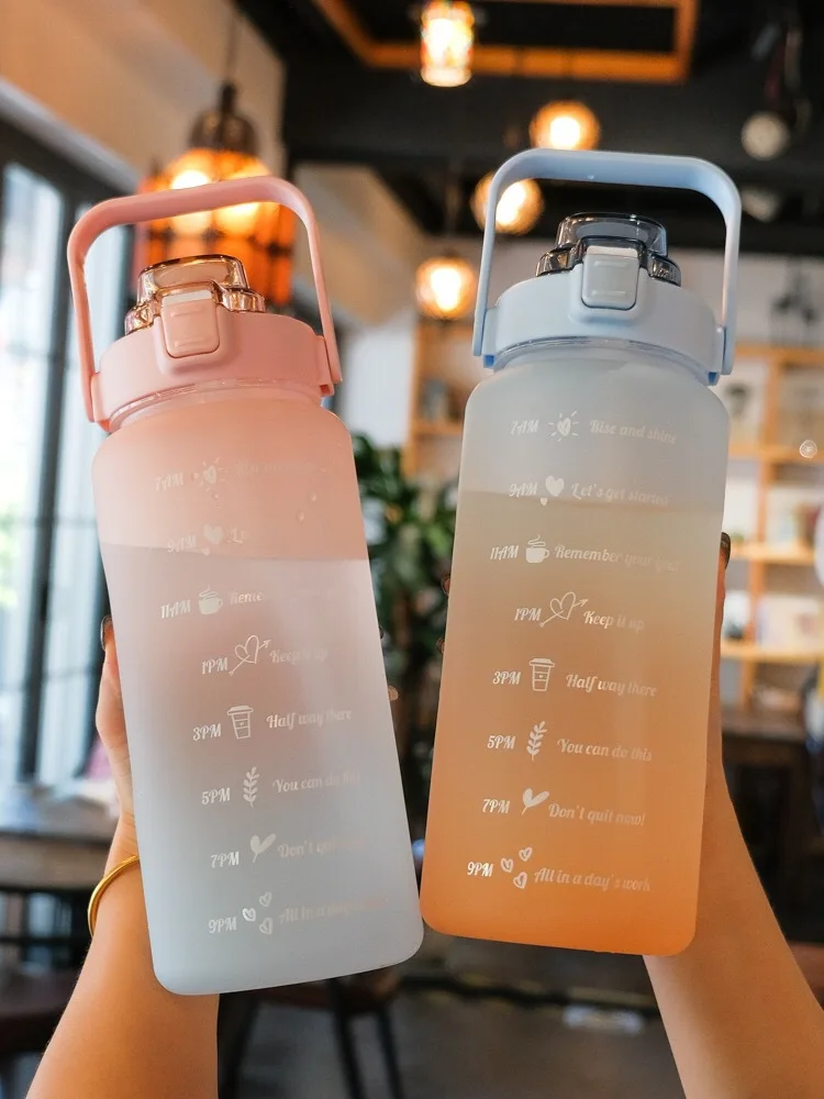 Large Portable Sports Water Bottle - 2 Liter Capacity