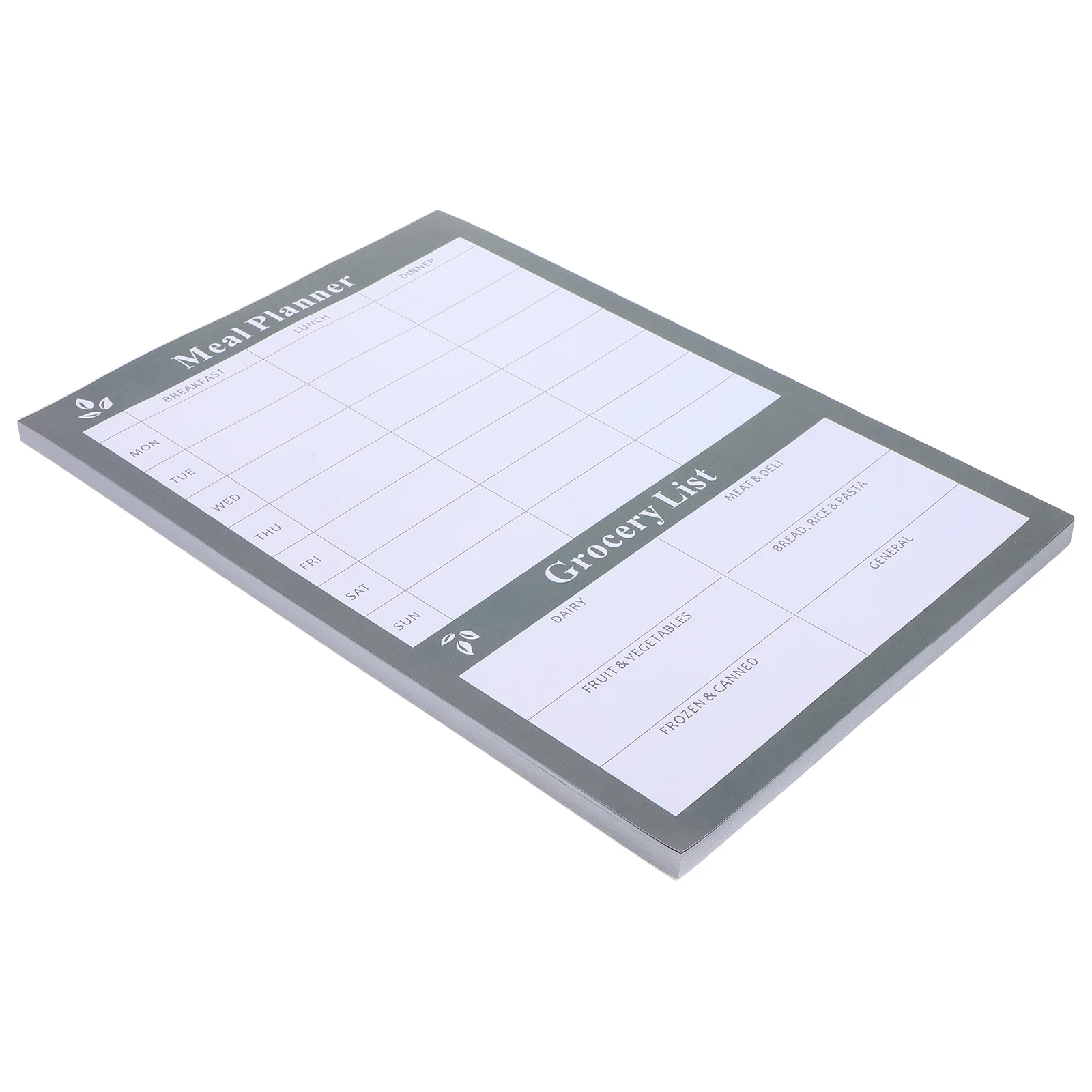 Notebooks Household Meal Planner for Home Paper and Grocery List Shopping Diet Weekly White Tearable