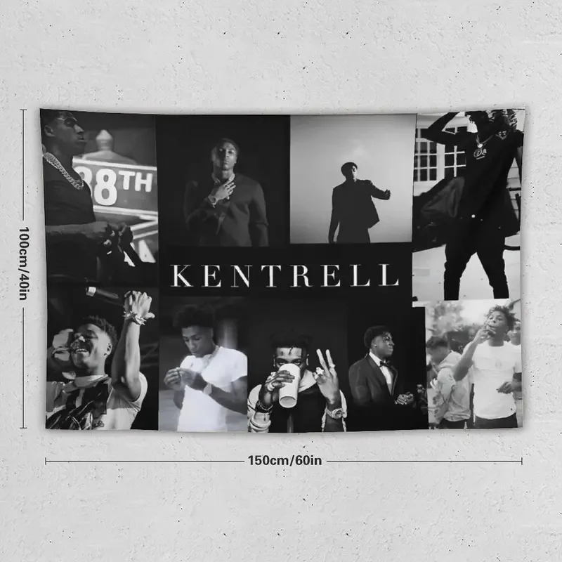 Kentrell YoungBoy NBA Wandteppich, Hip-Hop-Sänger, Wanddekoration aus Polyester, für Schlafzimmer, Schlafsaal, Wanddekoration – Detail 2