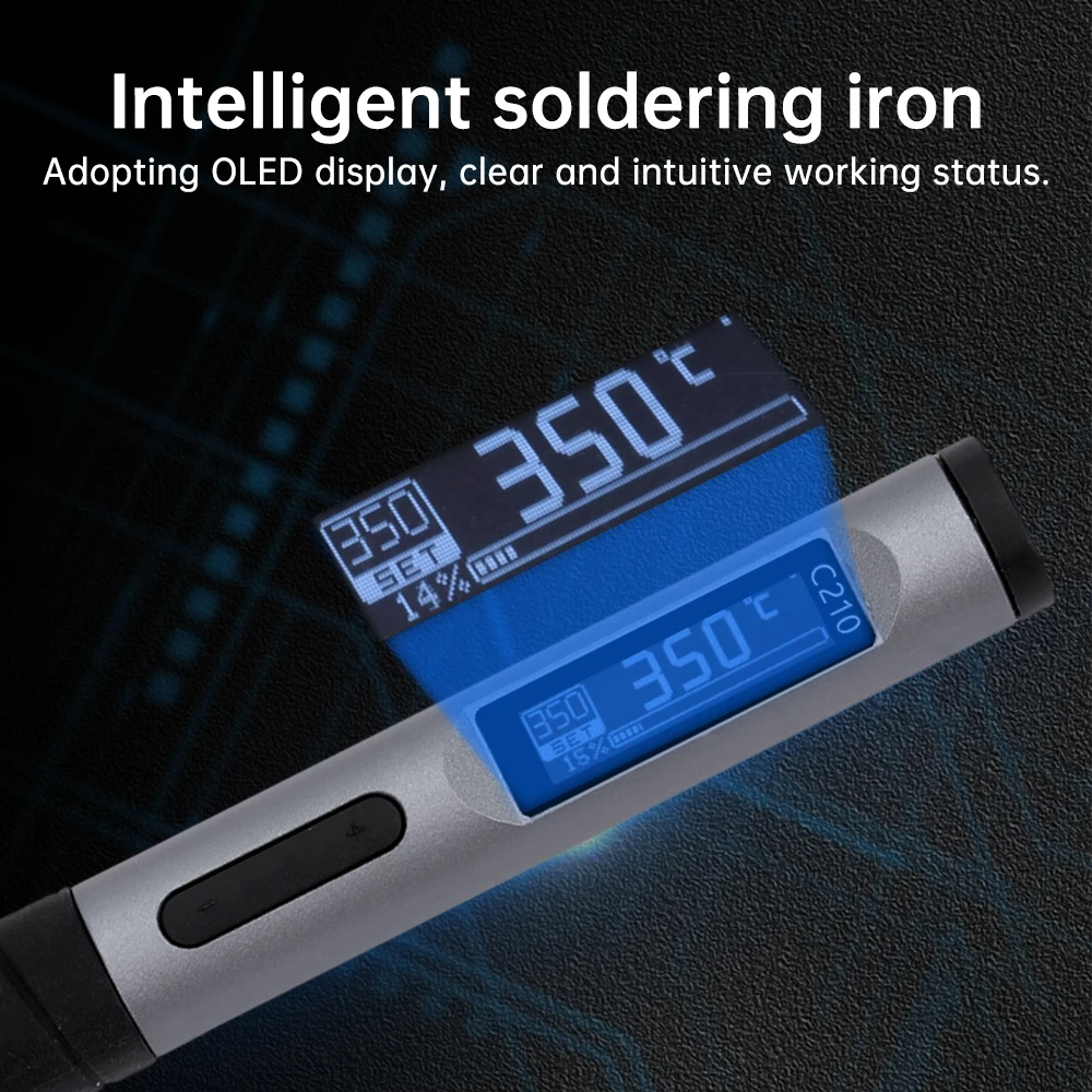 100W Electric Soldering Iron intelligent Digital Display Constant Temperature Type-C Charging Soldering Iron Heating Pen