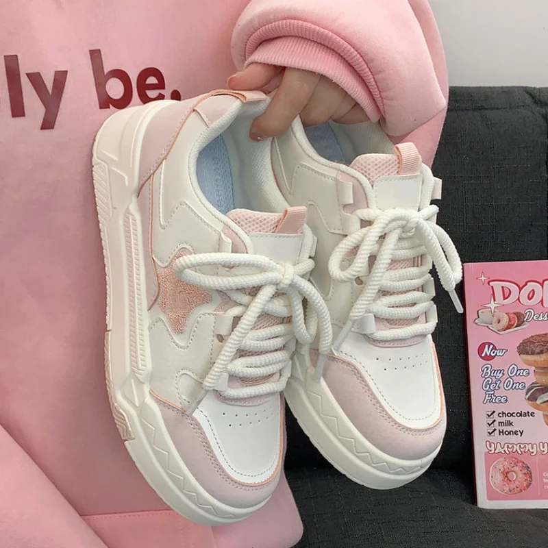 女性のためのファッショナブルな厚底スニーカー,ロマンチックな