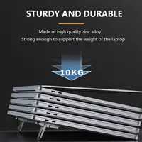 Mini support pliable pour ordinateur portable, 2 pièces, support Invisible en alliage de Zinc pour ordinateur portable, ascenseur de clavier auto-adhésif à Angle réglable pour bureau 4