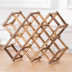 Elegant Wooden Wine Rack - Assembled Display Stand and Storage Cabinet (10 Bottles)