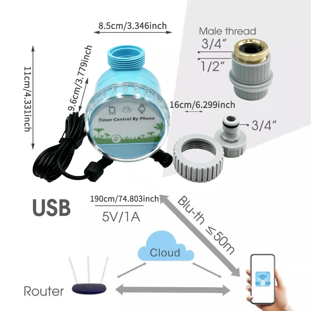 รูปสินค้า ตัวตั้งเวลา WiFi รดน้ำสวนอัจฉริยะ