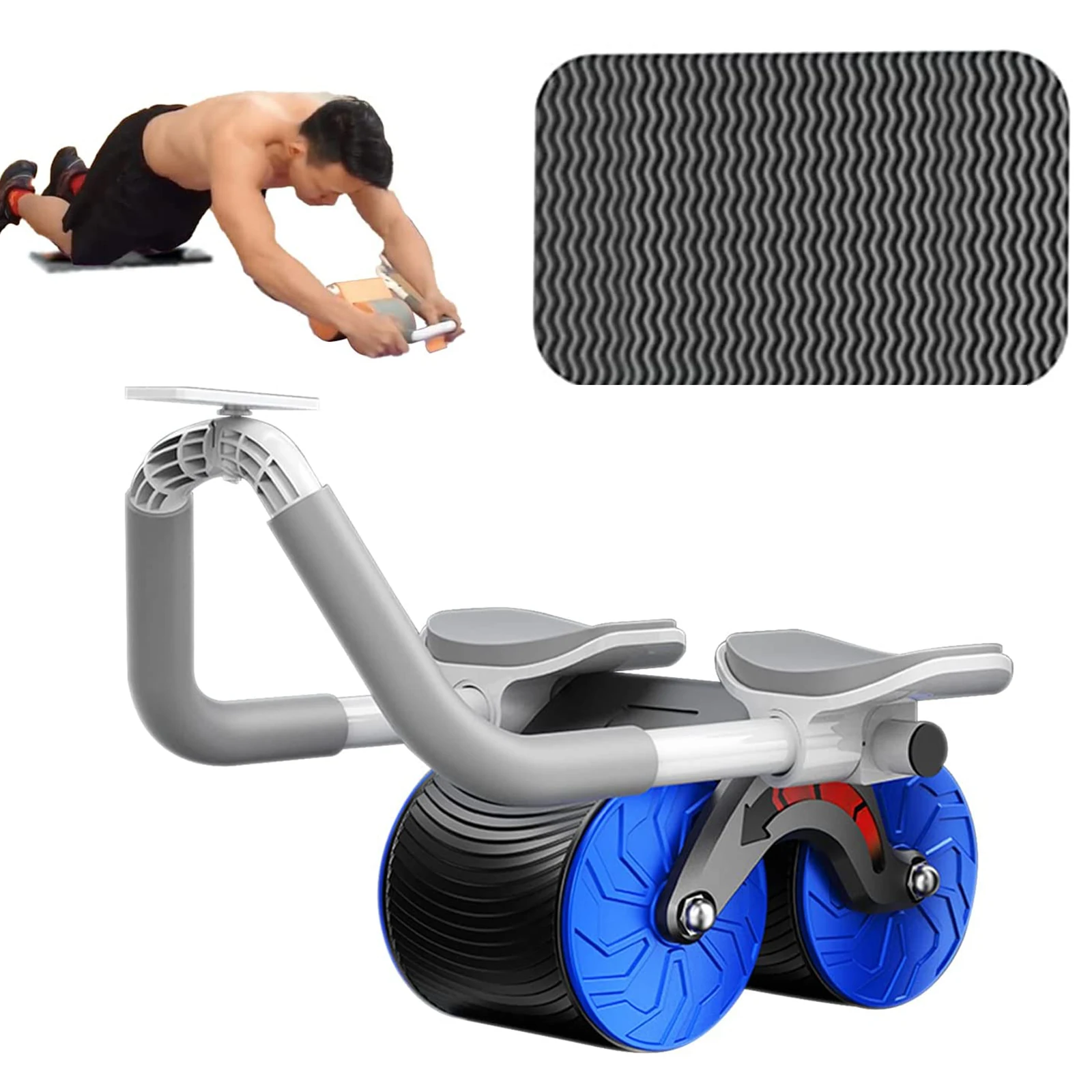 Roda abdominal Exerciser, Dual Wheel Design, Ab Slider Roller, Ginástica,  Rebound Automático, Anti-Slip, Home Gym Fitness Equipment - AliExpress