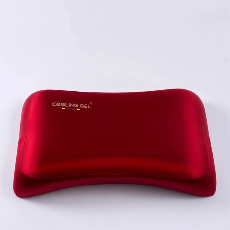 Product deep sleep mercerized gel emperor neck pillow solid color simple fashion high-dimensional soft independent gel pillow 4