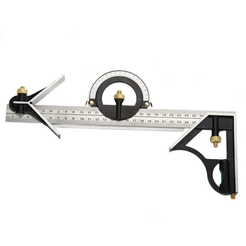 

3 In 1 300mm Adjustable Measuring Ruler Multi Combination Square Angle Finder Protractor Tools