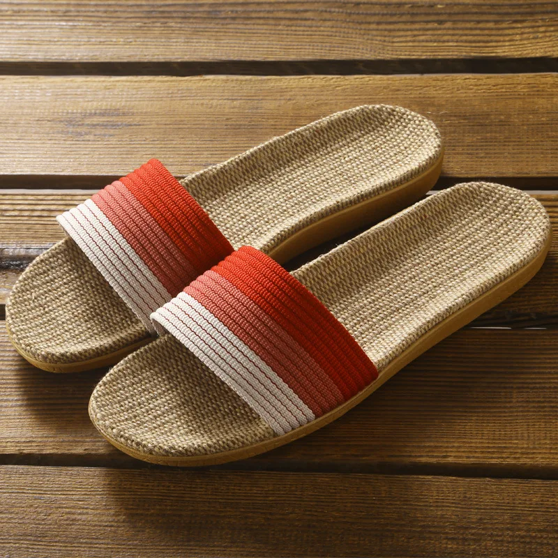 Cotton Slippers Men and Women Linen Slippers for Home