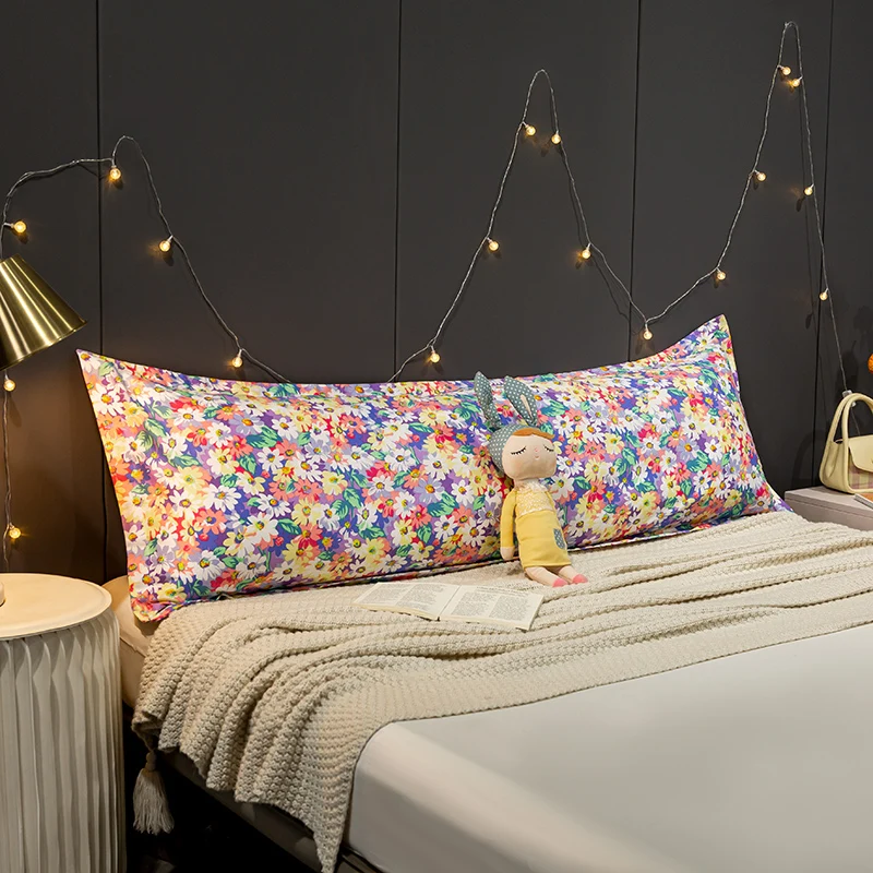 Double pillowcase Long pillowcase High quality cotton Soft Printed