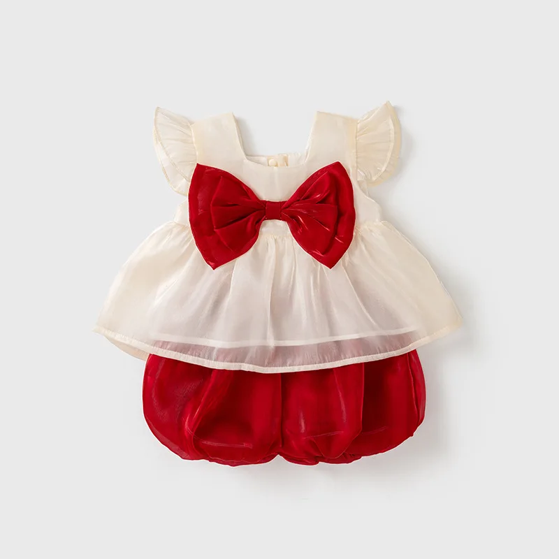 

Girls Clothing Sets Summer Kids Clothes Suit Big Bow Baby Tops+Shorts 2 Pcs/Set Children Outfits 0-4Y