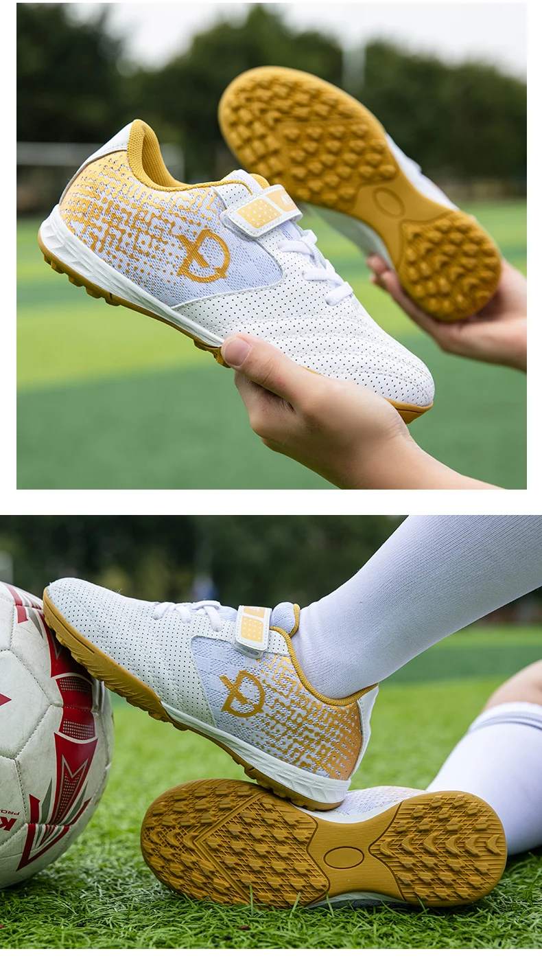 Description Picture 6 of itemChildren Soccer Shoes Indoor Fast Futsal Non Slip Football Shoes Ultralight Professional Training Sneaker Cleats Football Boots