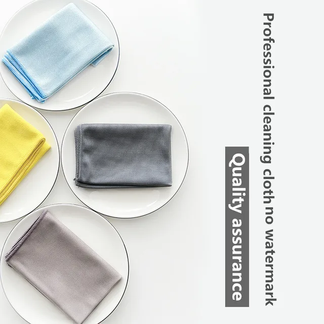 6/5/3Pcs Mikroszálas Üveg Tükör Tisztítószekrény Konyhai Törölközők Törlje Le A Boros Szalvétákat Fém Polírozó Autó Ablak Tiszta Rongyok - Image 5