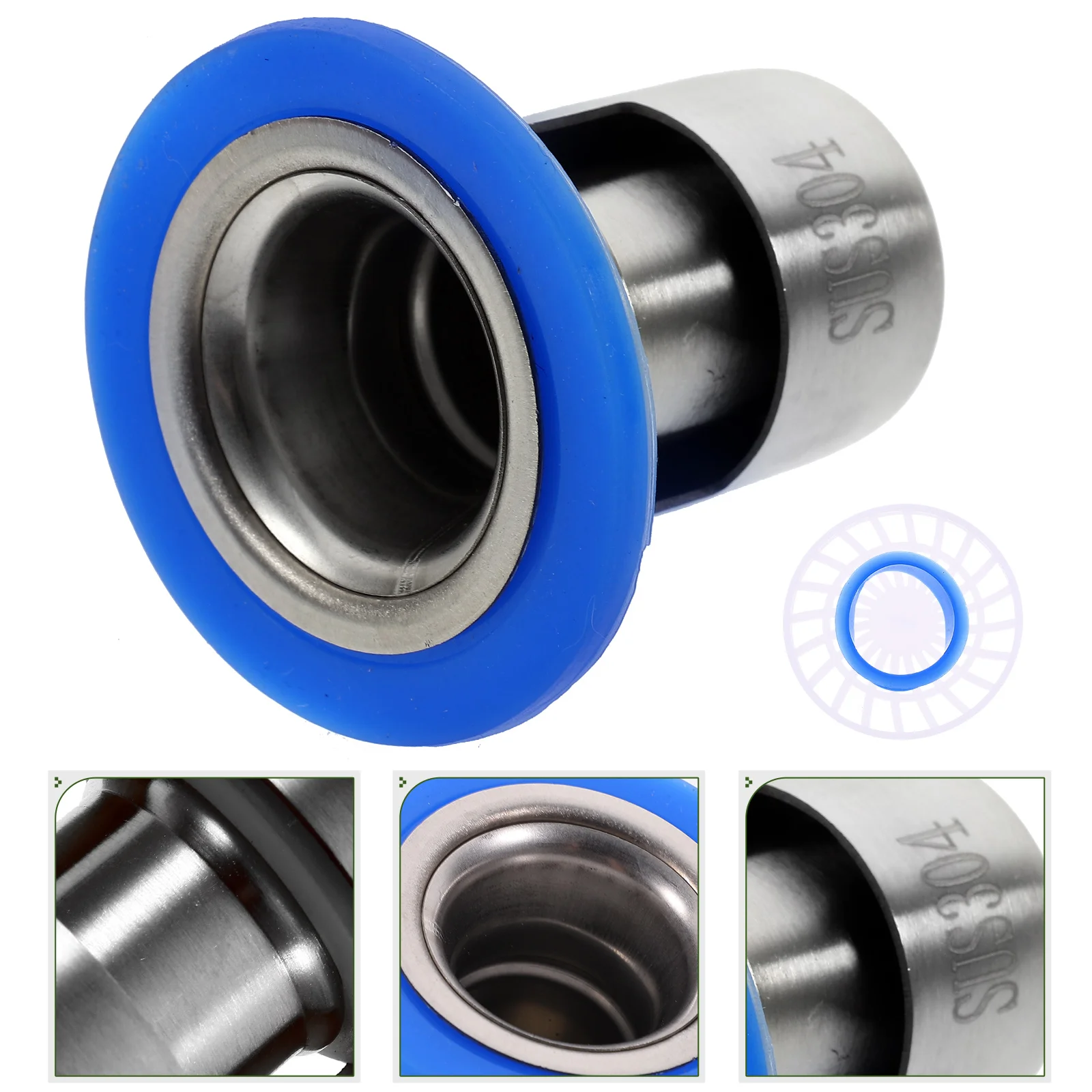 

One Way Drain Valve Sewer Core Stainless Steel Floor Drain Silicone Sleeve Shower Floor Drain Backflow Preventer Sewer Core