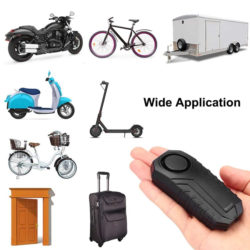 Motorcycle Alarm Bicycle Alarm Wireless Alarm Sectyme Bike Alarm Horn Wireless Vibration Sensor Waterproof Anti Theft Motorcycle Electric Bicycle Alarm With Remote Control