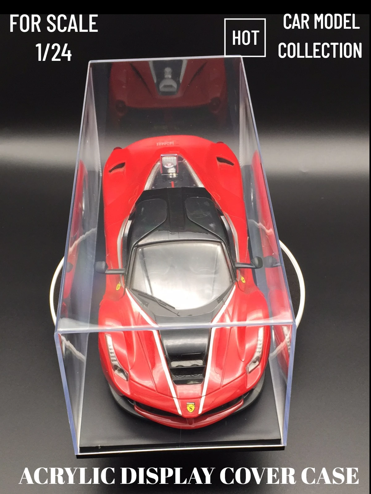 Scale 1:24 1:18 Car Model Display Case Transparent Acrylic Dust Proof Hard Cover PVC Box for Figure Collectible Miniature