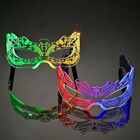 7 Colors Futuristic Mask,Light Up LED Visor Glasses for party rave festival