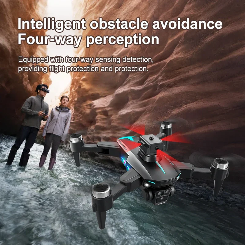 New KY605S Drone with screen 8K Professinal Three Camera Optical Flow Localization 360 Obstacle Foldable Avoidance RC Quadcopter