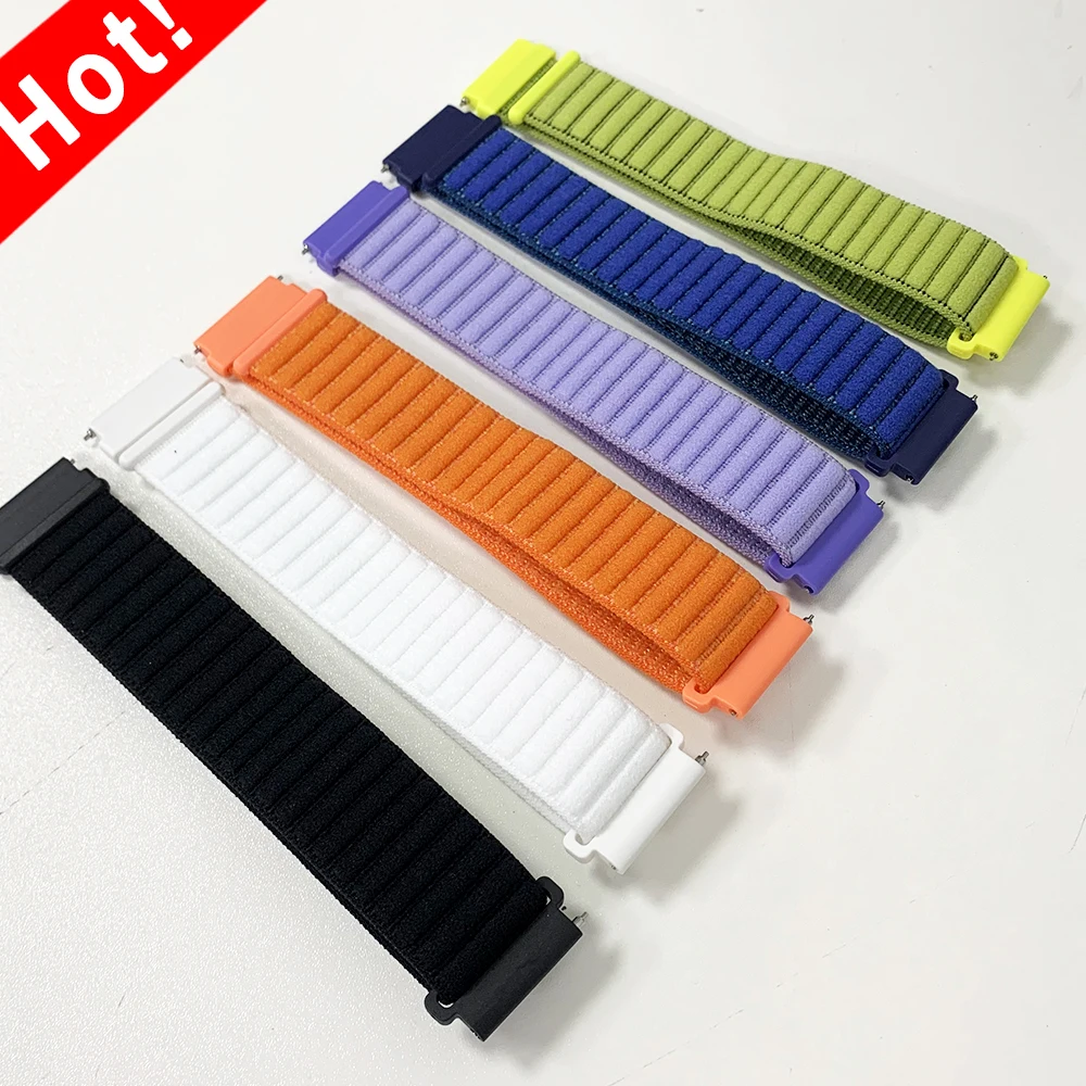 Breathable Nylon Wavy Loop Watchband, 20mm/22mm – Versatile Replacement Bracelet