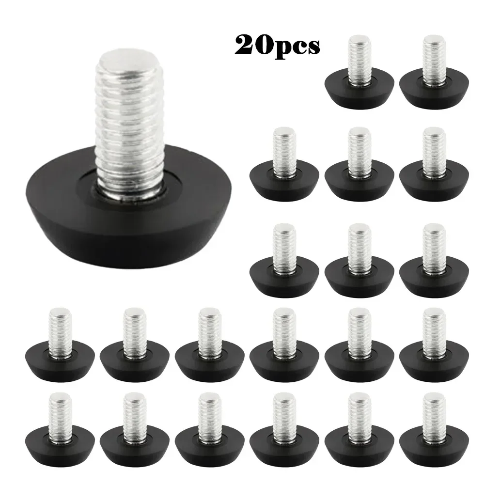 20PCS Adjustable Furniture Leveling Feet 21mm Base Home Office Furniture Glide Leveler For Sofa Table Chair Cabinet Heavier Desk furniture gliders furniture feet levelers