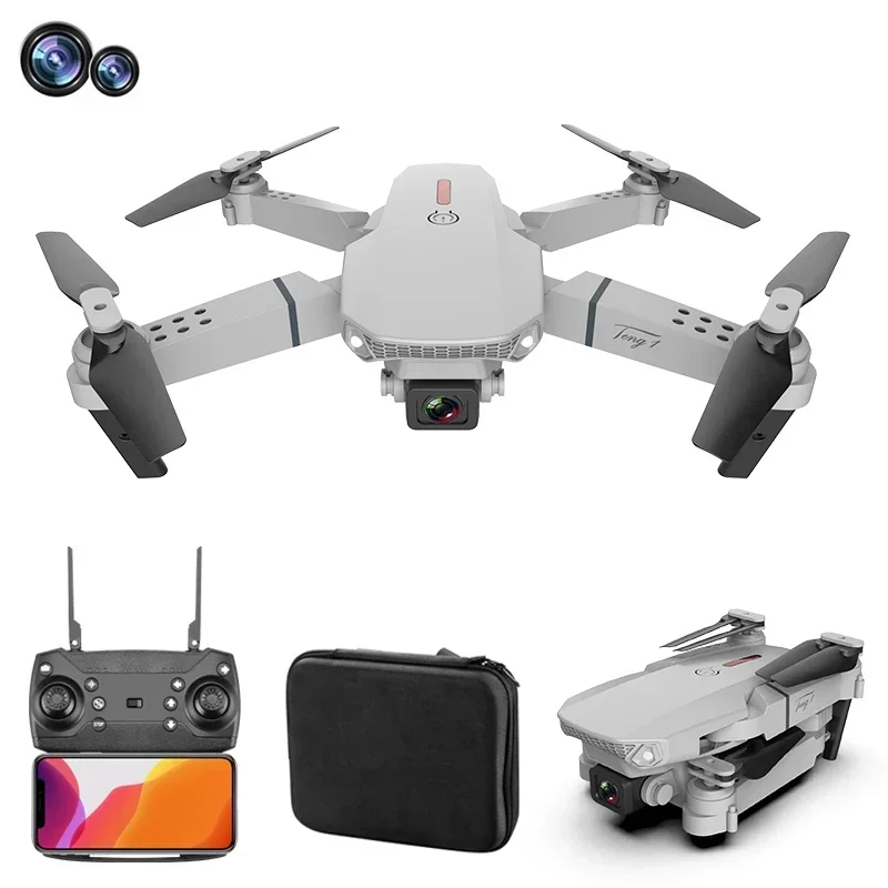 

HD 4K Camera WiFi Dron RC Remote Control Aircraft Drones E88 Pro Mini Selfie Dual