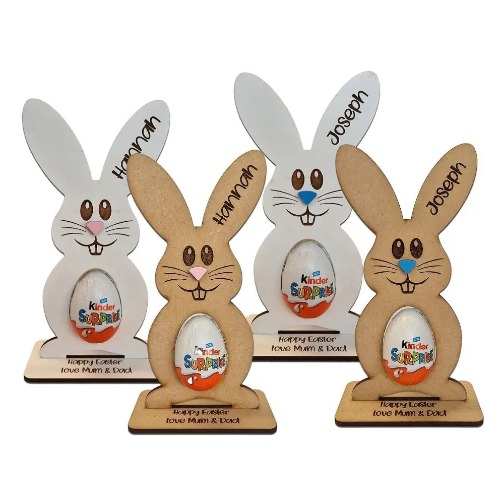 

Easter Easter Bunny Egg Holder Party Ornament DIY Wooden Easter Eggs Stand Shelves Bunny Holder