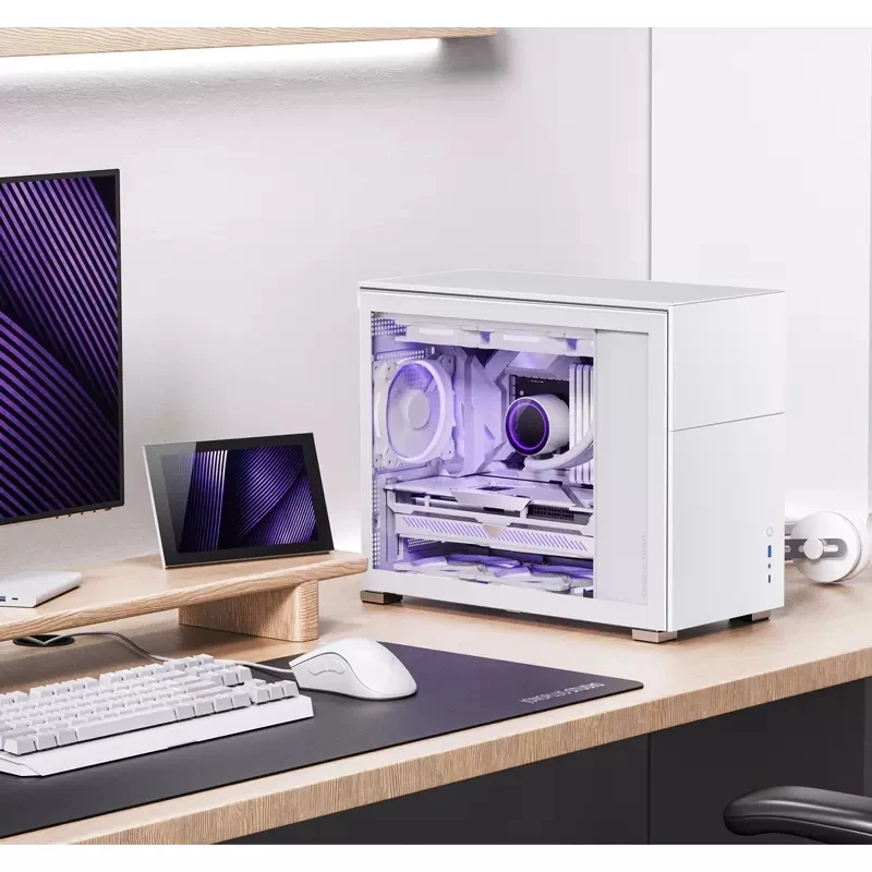 JONSBO Pinecone D31 Case MATX ITX 1280x800 resolution Sub Screen Video Games Support ATX Power 360 Cold Exhaust Chassis