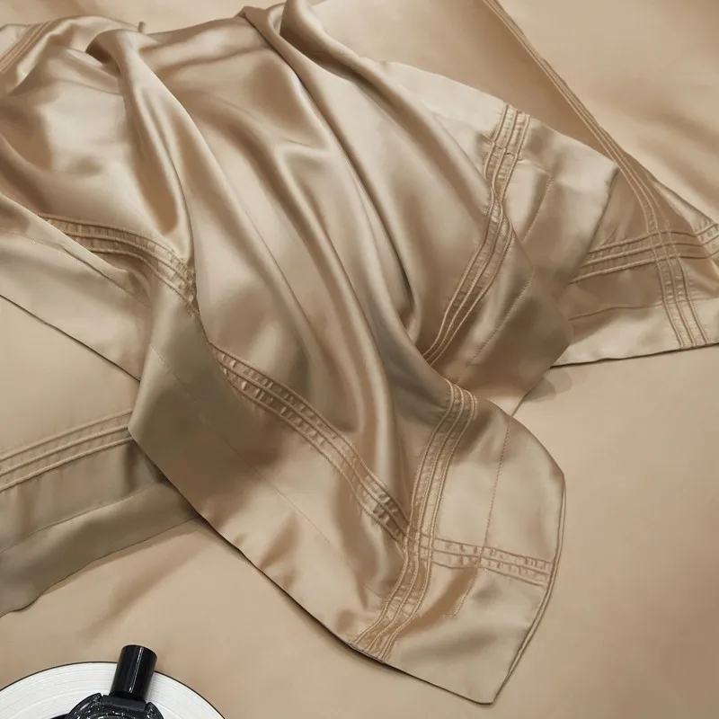 Copripiumino Matrimoniale Rinfrescante In Fibra Di Eucalipto TENCEL Lyocell – Olive + Crate – Morbido Come La Seta - 3