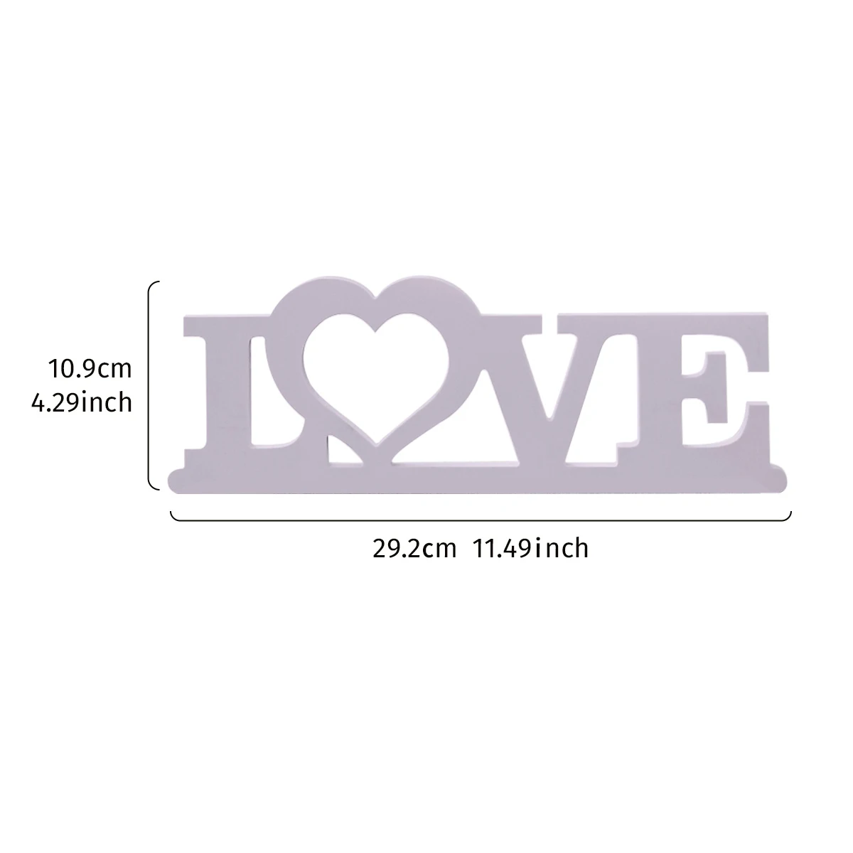 1PC, a creative and simple white heart-shaped decorative item, a white snowflake board material home desktop decorative item