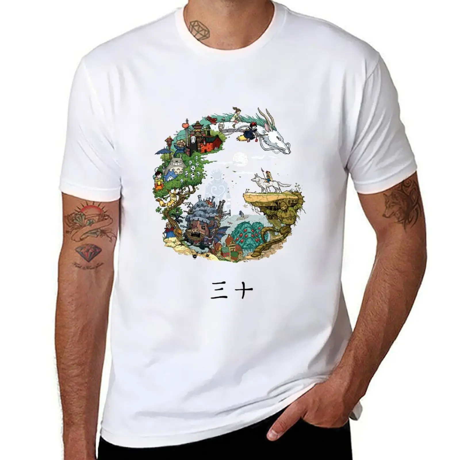 

Ghibili T-shirt Graphics Heavyweights Vintage Clothes Mens White T Shirts