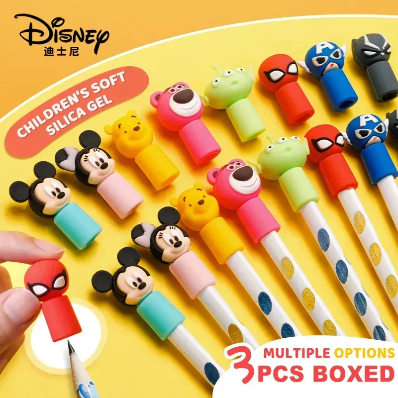 3pcs/set Disney Pencil Caps School Stationery