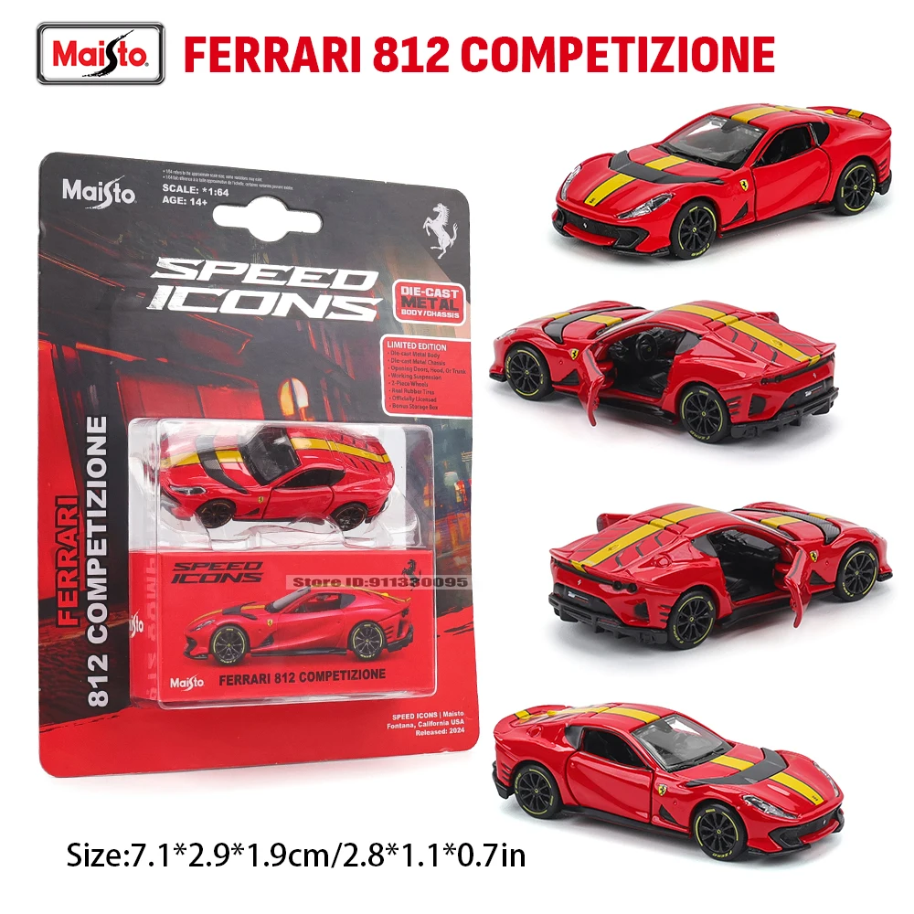 Maisto 1:64 Ferrari SF90 SP1 812 DAYTONA SP3 911 GT2 RS Chassis