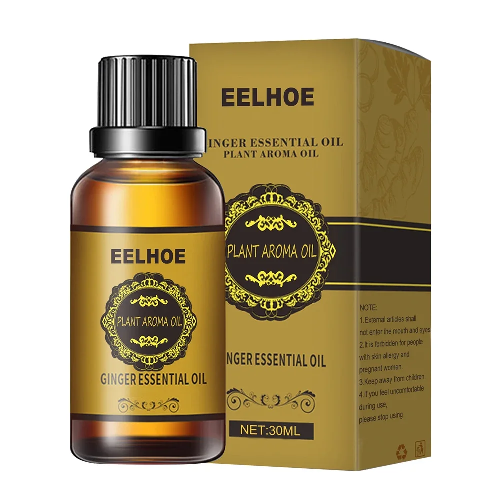 10 30ML Ginger Slimming Oil Lymphatic Drainage Anti Aging Plant Essential Oil Promote Metabolism Body Slim Massage Oils Slime